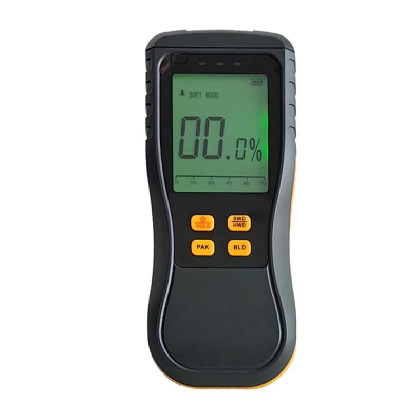 Non-Destructive Moisture Meter LCD Digital Wood Humidity Tester with LED Backlight Support 4 Working Modes for Wood Building Materials Packaging Materials  |   Other Instruments Measurement & Analysis Instruments Black