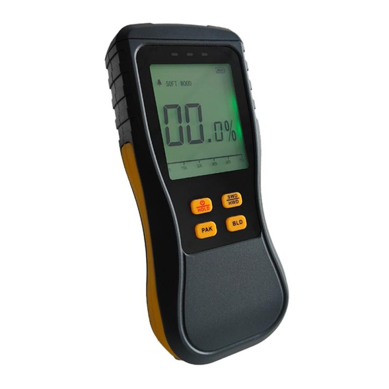 Non-Destructive Moisture Meter LCD Digital Wood Humidity Tester with LED Backlight Support 4 Working Modes for Wood Building Materials Packaging Materials  |   Other Instruments Measurement & Analysis Instruments Black