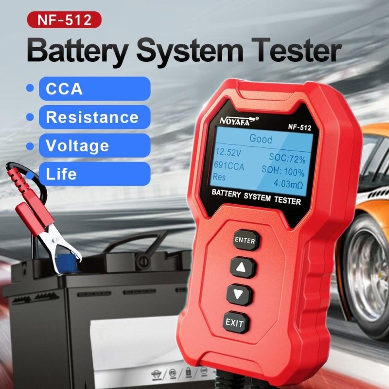 NOYAFA NF-512 Car Battery Tester Analyzer 12V 24V Battery Analyzer Automotive Quick Load Plug Cranking Test Diagnostic Tools  |   Battery Testers Battery Testers Battery Testers