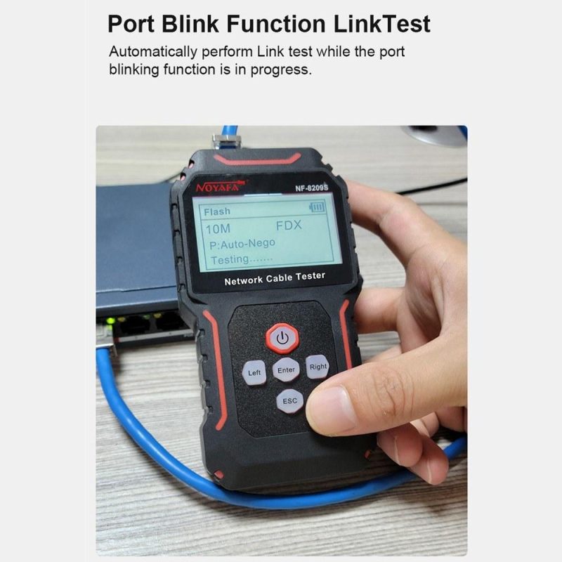 NOYAFA NF-8209S POE Wire Checker LCD Display Measure Length LAN Cable Cat5 Cat6 LAN Test Network Tool Scan Cable Wiremap Tester  |   Other Instruments Measurement & Analysis Instruments Black