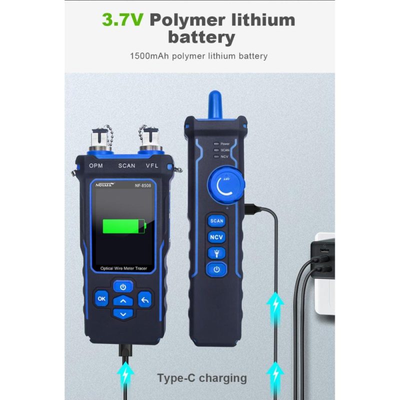 NOYAFA Optical Wire Tracer LCD Digital Network Cable Tester  |   Other Instruments Measurement & Analysis Instruments Black/Blue