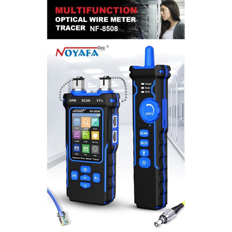 NOYAFA Optical Wire Tracer LCD Digital Network Cable Tester  |   Other Instruments Measurement & Analysis Instruments Black/Blue