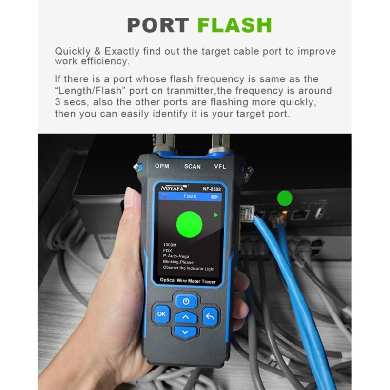 NOYAFA Optical Wire Tracer LCD Digital Network Cable Tester  |   Other Instruments Measurement & Analysis Instruments Black/Blue