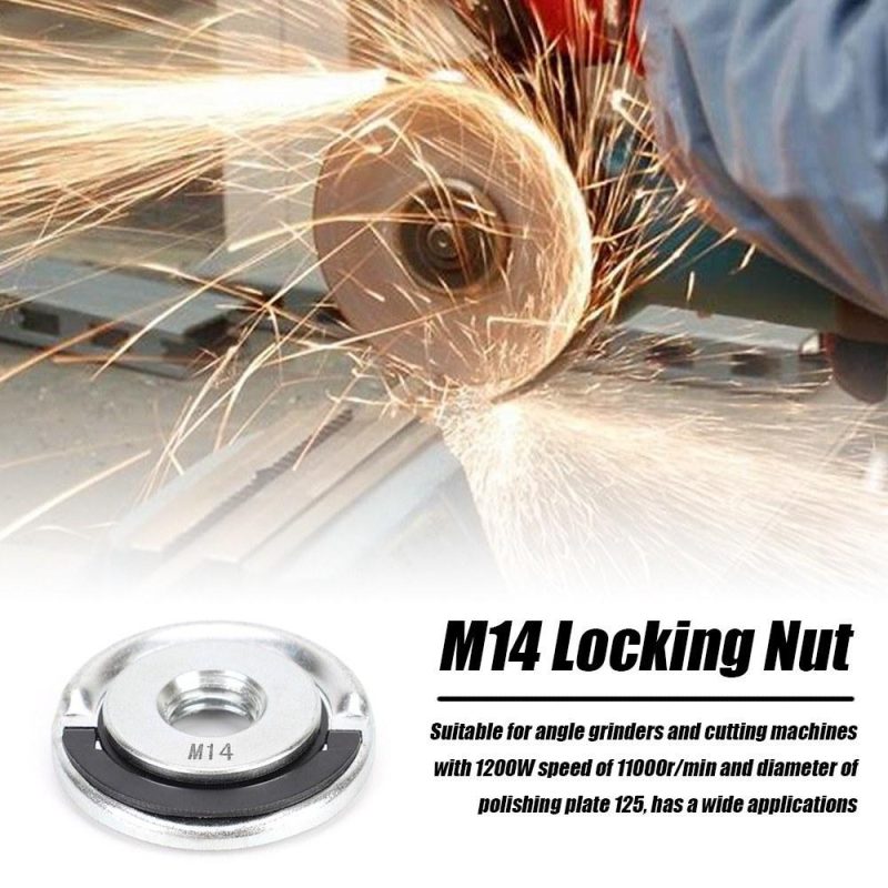 Nuts Angle Grinder Locking Nuts Angle Grinder Accessory Quick Utility Clamping Tool M14 14mm Suitable  |   Others Hardware & Gadgets Others