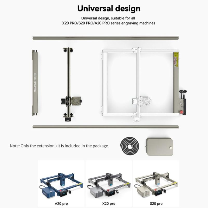 Original ATOMSTACK S20 PRO Laser Engraving Machine Engraving Area Y-axis Extension Kit Expand to 850x400mm  |   Laser Equipment Laser Equipment Laser Equipment