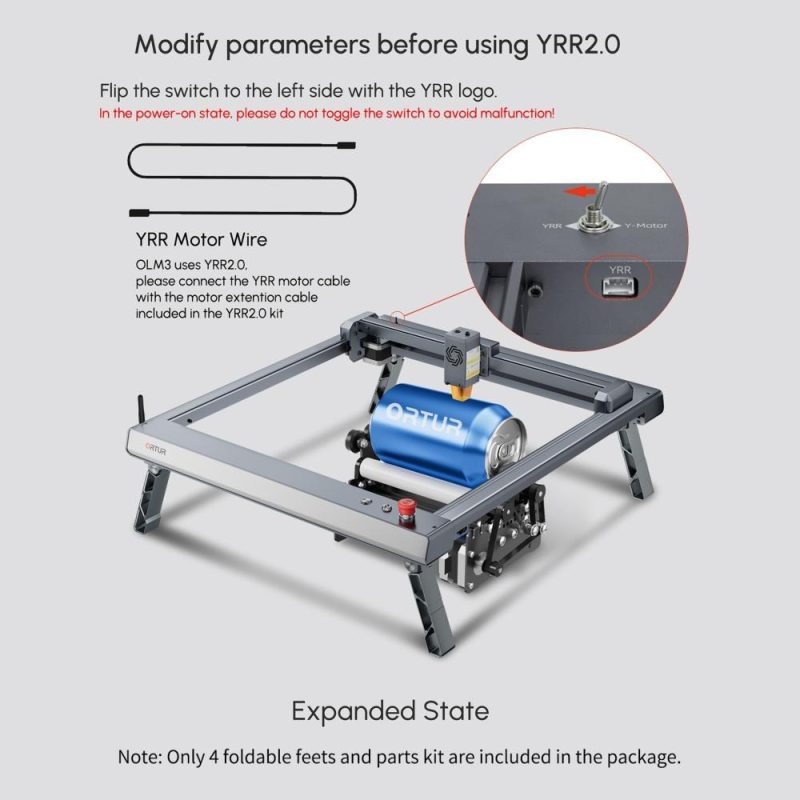 ORTUR 4pcs FFT1.0 Foldable Feets for Laser Master 3 Engraver  |   Laser Equipment Laser Equipment Laser Equipment