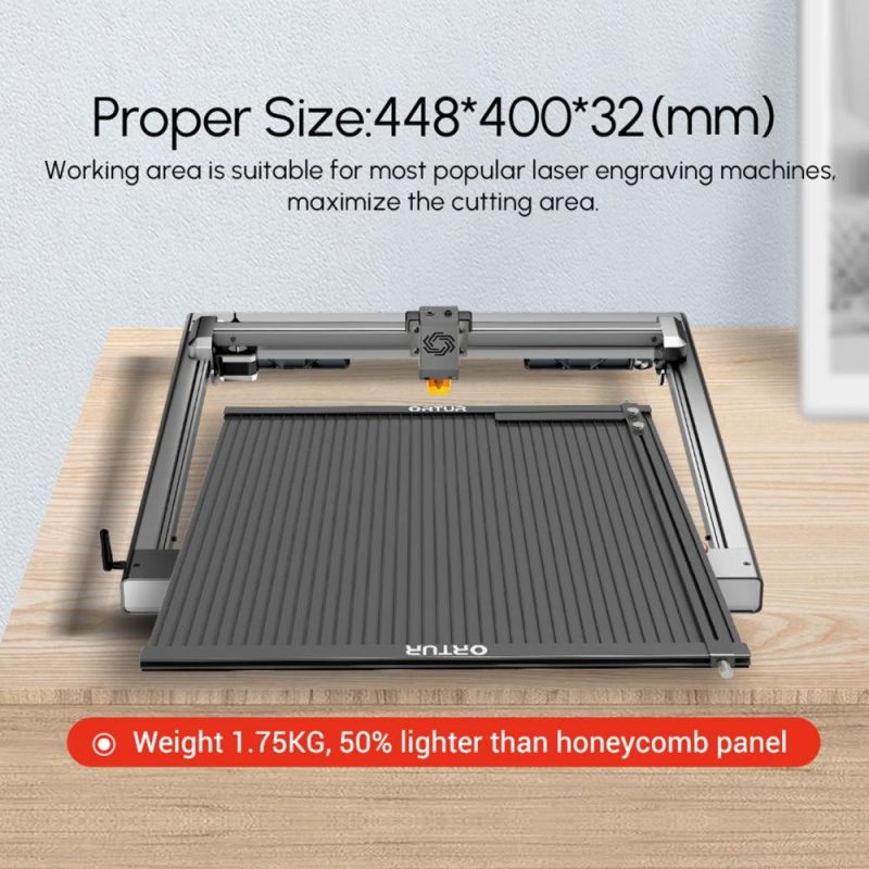 ORTUR LEP1.0 Laser Cutting Aluminum Working Table All-metal Board Platform 448x400mm  |   Laser Equipment Laser Equipment Laser Equipment