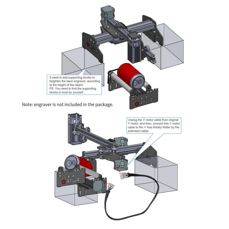 Ortur Y-aixs Automatic Rotary Roller  |   Laser Equipment Laser Equipment Laser Equipment