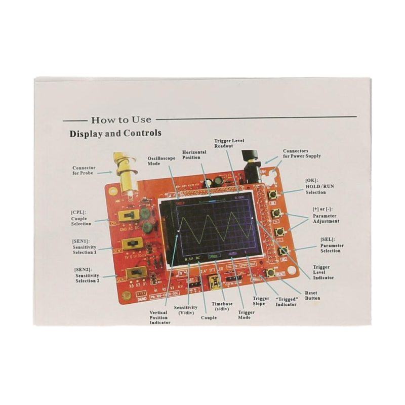 Oscilloscope Kit 2.4 Inch TFT Handheld Pocket-Size Digital Oscilloscope with Protective Case and Probe Electronic Learning Set Fully Assembled  |   Digital Multimeters & Oscilloscopes Digital Multimeters & Oscilloscopes Digital Multimeters & Oscilloscopes