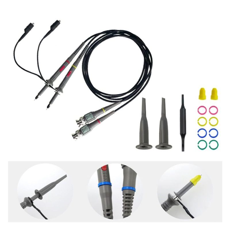 Oscilloscope Probe with Accessories Kit 100MHz Oscilloscope Clip Probes  |   Electrical Measuring Tools Electrical Measuring Tools Electrical Measuring Tools