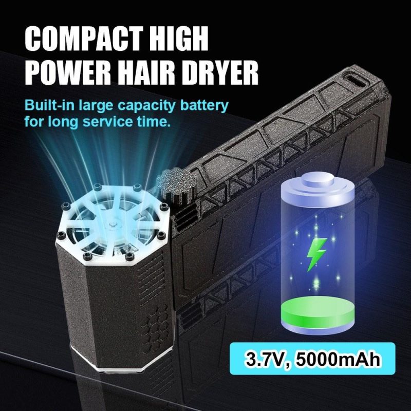 Outdoor Cordless Handheld 110000RPM Fan Compact High Power Hair Dryer Portable Camping TurboFan Speeds Adjustable Fan Brushless Car Dust Blower  |   Electrical Equipment & Supplies Electrical Equipment & Supplies Black