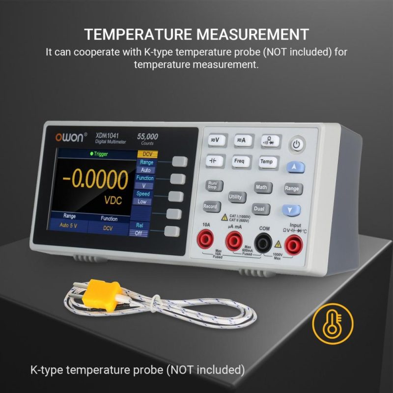 Owon High Accuracy Universal Ammeter 55,000 Counts Digital Multimeter with 3.7-inch TFT LCD Screen  |   Digital Multimeters & Oscilloscopes Digital Multimeters & Oscilloscopes Digital Multimeters & Oscilloscopes