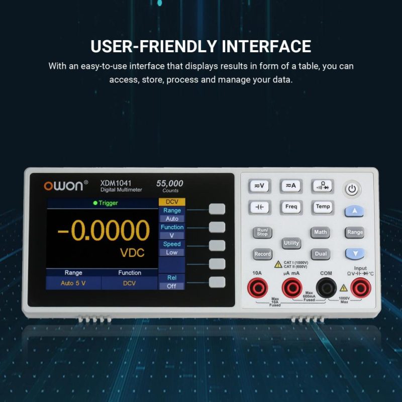 Owon High Accuracy Universal Ammeter 55,000 Counts Digital Multimeter with 3.7-inch TFT LCD Screen  |   Digital Multimeters & Oscilloscopes Digital Multimeters & Oscilloscopes Digital Multimeters & Oscilloscopes