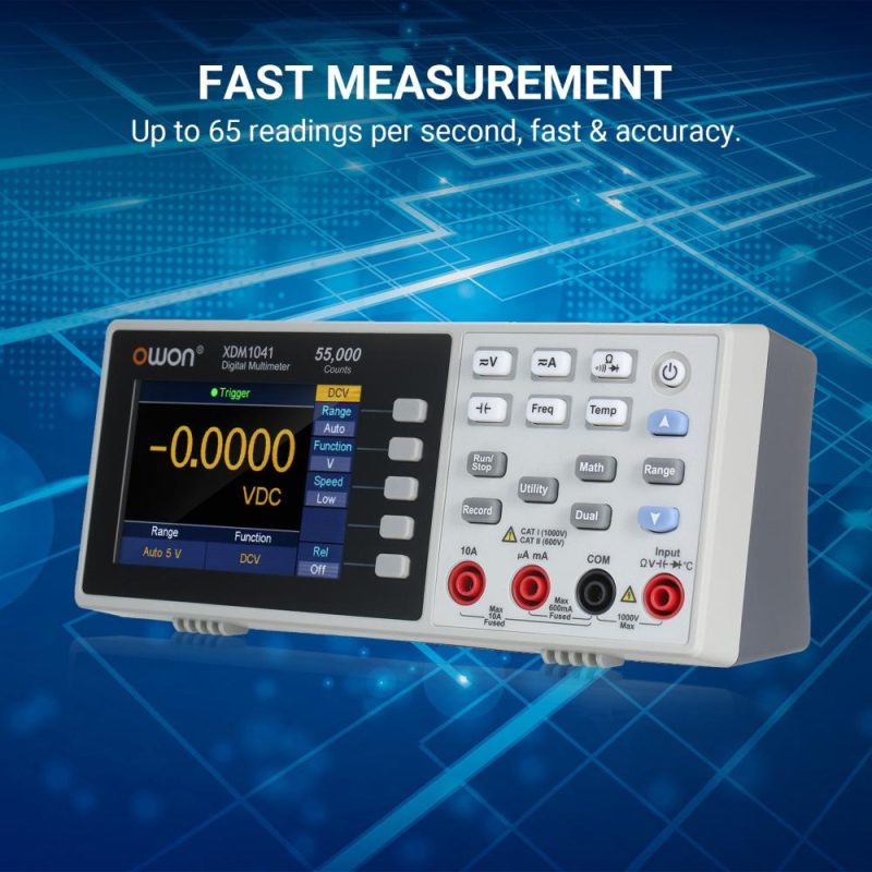 Owon High Accuracy Universal Ammeter 55,000 Counts Digital Multimeter with 3.7-inch TFT LCD Screen  |   Digital Multimeters & Oscilloscopes Digital Multimeters & Oscilloscopes Digital Multimeters & Oscilloscopes