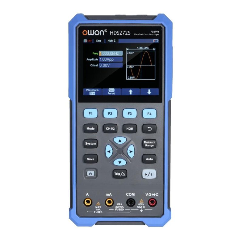 OWON Oscilloscope Multimeter Waveform Generator HDS272S 2CH 70MHz Bandwidth 20000 Counts 3-in-1 Handheld Digital Oscope Meter with Color Screen for Automobile Maintenance and Power Detection  |   Digital Multimeters & Oscilloscopes Digital Multimeters & Oscilloscopes Digital Multimeters & Oscilloscopes