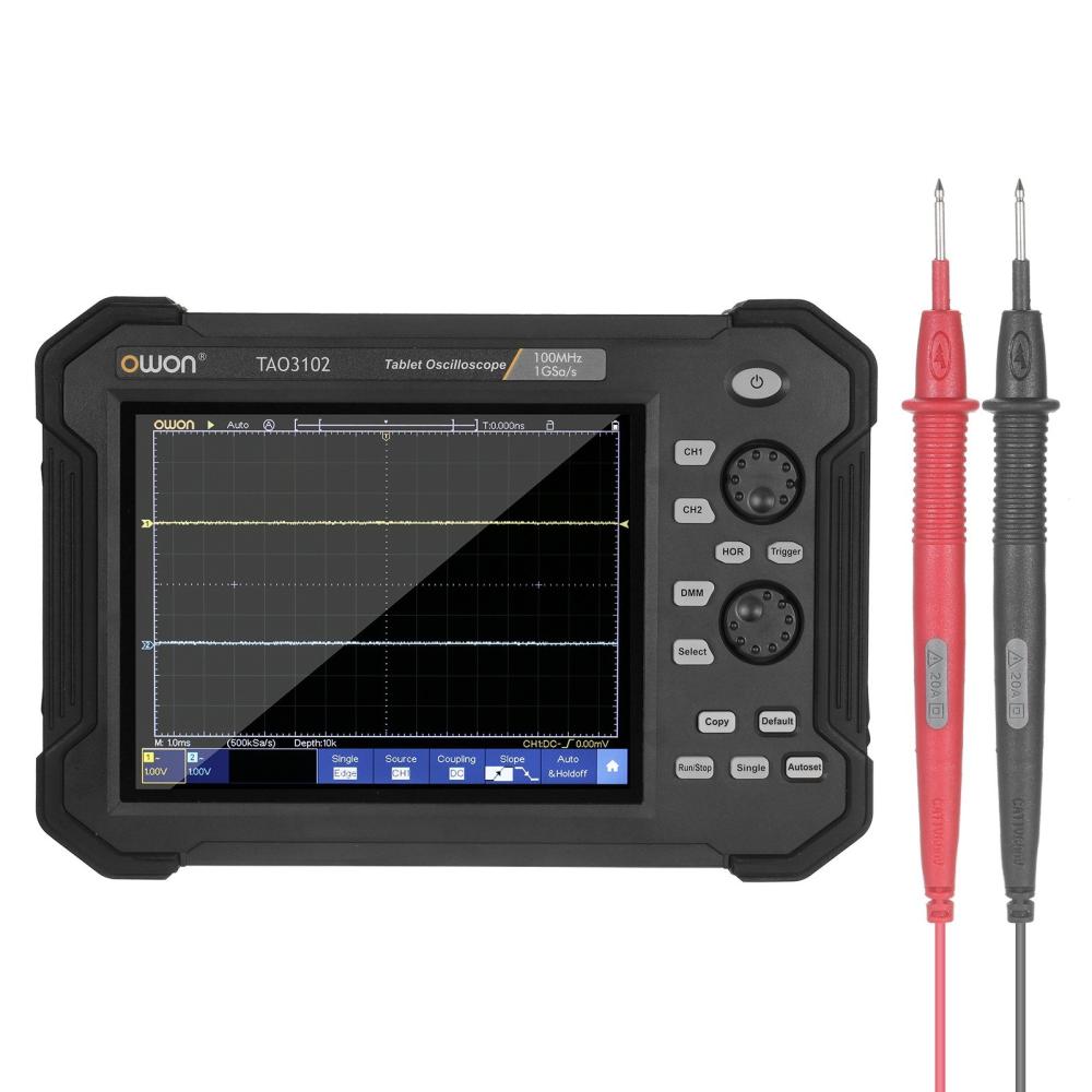 Owon Portable Tablet Digital Oscilloscope TAO3102 8 Inch LCD Touch Screen USB Storage Oscilloscopes 8 bits 2 Channels 100Mhz Bandwidth Handheld Tablet Oscope Meter with Carry Bag Stand Holder  |   Digital Multimeters & Oscilloscopes Digital Multimeters & Oscilloscopes Digital Multimeters & Oscilloscopes