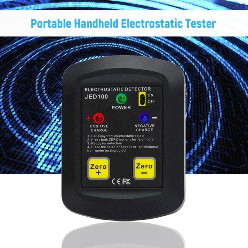 Palm-size Electrostatic Detector Portable Electrostatic Tester Electrostatic Analyzer 100V~20KV ESD Test Meter Gauge  |   Other Instruments Measurement & Analysis Instruments Black