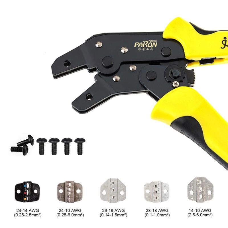 PARON Professional Wire Crimpers Multifunctional Engineering Ratcheting Terminal Crimping Pliers Wire Strippers Bootlace Ferrule Crimper Tool Cord End Terminals Pliers Kit  |   Pliers Pliers Pliers