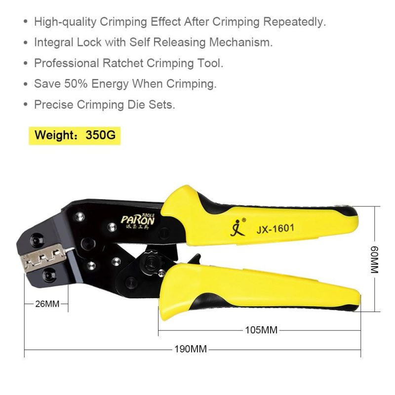 PARON Professional Wire Crimpers Multifunctional Engineering Ratcheting Terminal Crimping Pliers Wire Strippers Bootlace Ferrule Crimper Tool Cord End Terminals Pliers Kit  |   Pliers Pliers Pliers