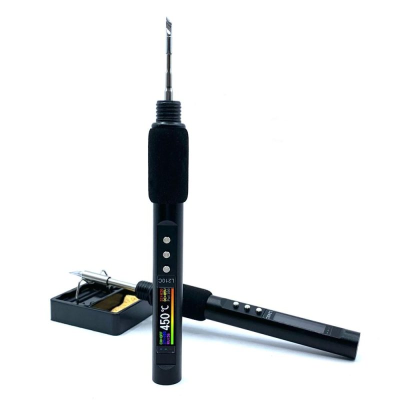 PD 100W Portable Electric Soldering Iron 50-500°C Adjustable Temperature 0.99-inch TFT Color Screen Multi-parameter Setting Electronic DIY Repairing Tool  |   Electrical Equipment & Supplies Electrical Equipment & Supplies Electrical Equipment & Supplies