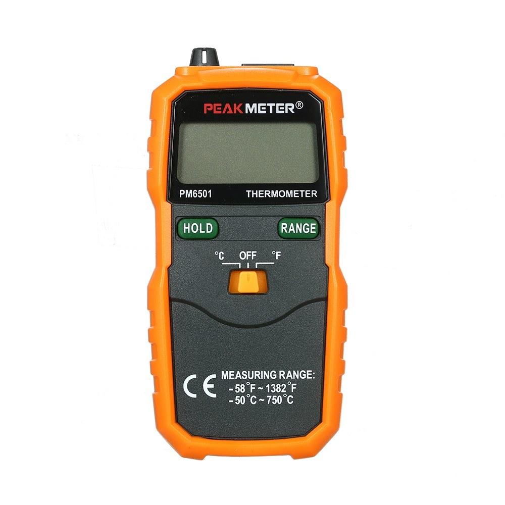 PEAKMETER PM6501 LCD Display K Type Temperature Meter Thermocouple W/Data Hold/Logging Digital Thermometer  |   Temperature & Humidity Measurements Measurement & Analysis Instruments Orange