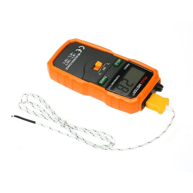 PEAKMETER PM6501 LCD Display K Type Temperature Meter Thermocouple W/Data Hold/Logging Digital Thermometer  |   Temperature & Humidity Measurements Measurement & Analysis Instruments Orange