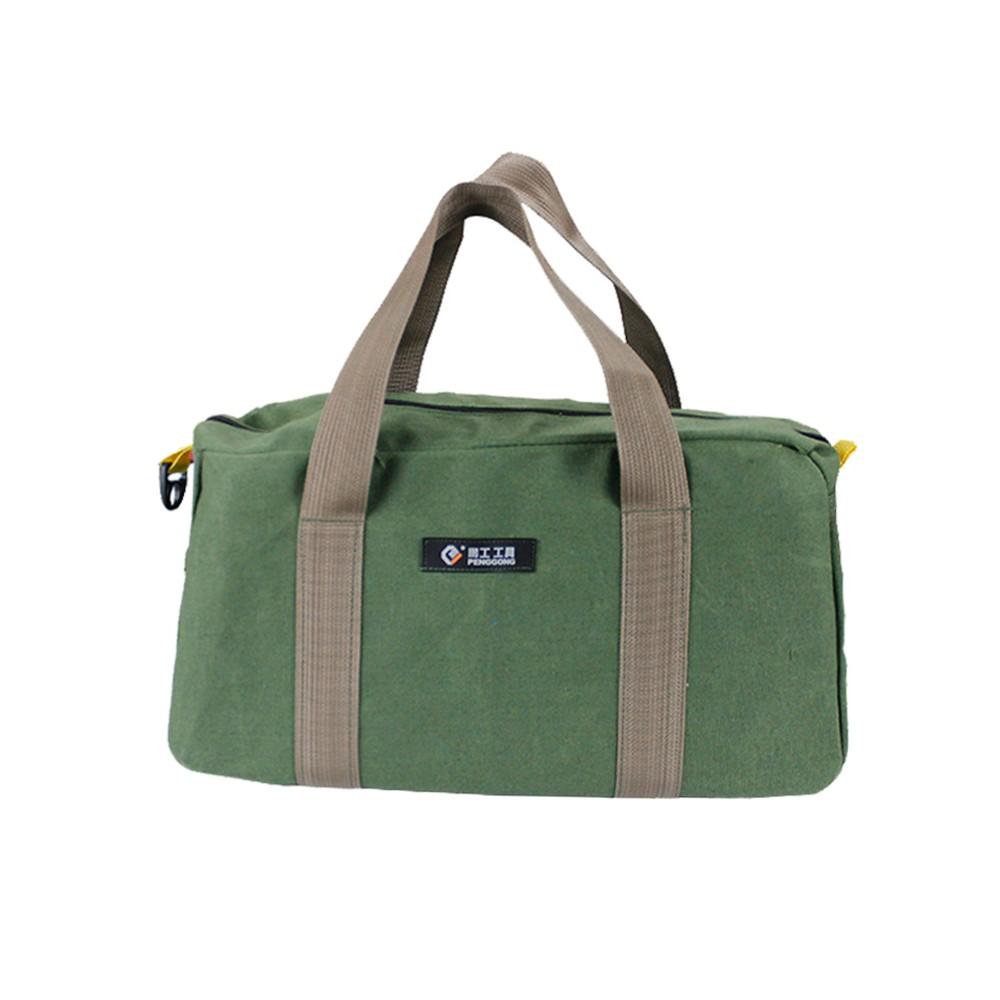 PENGGONG Large Thickened Wear-resistant Maintenance Tool Storage Bag Multifunctional Portable Tool Bag Large Capacity Canvas Bag 16-inch Army Green 168  |   Others Hardware & Gadgets Army Green