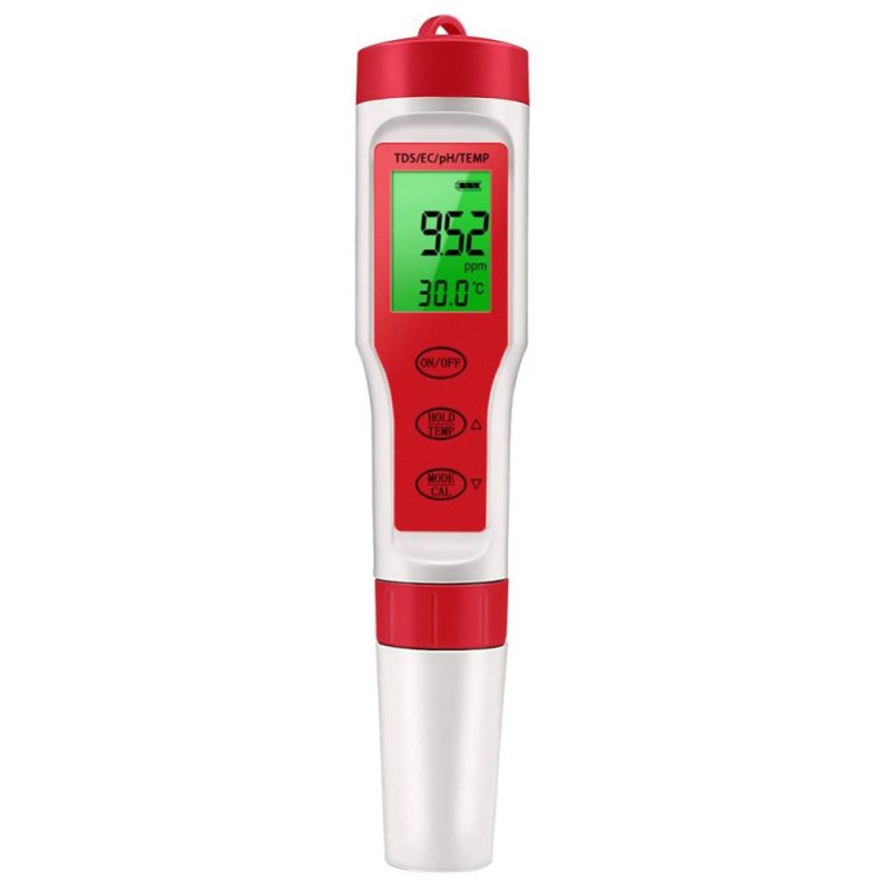 PEZ9908 Portable Handheld Water Quality Tester 4 In 1 PH Total Dissolved Solids EC Temperature Detector Multi-functional Test Pen Backlight Screen ℃/℉ Unit Conversion  |   Water quality analysis equipment Measurement & Analysis Instruments Water quality analysis equipment