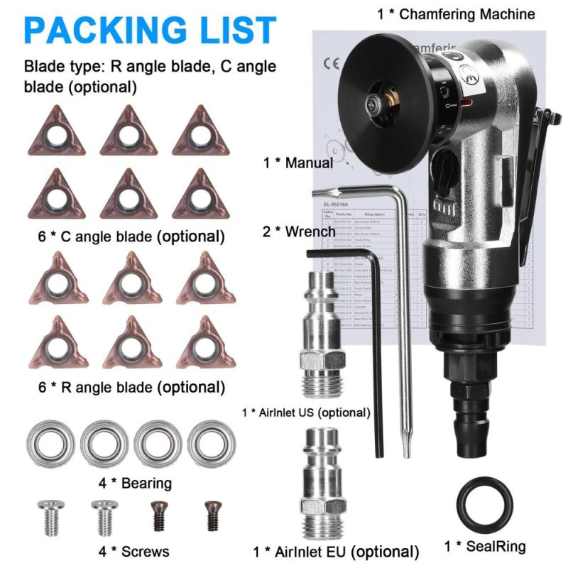 Pneumatic Chamfering Machine Carpenter Chamfering Tool Portable Handheld Grinder Metal Wood Acrylic Deburring Beveling Trimming Machine  |   Hardware & Accessories Hardware & Accessories Hardware & Accessories