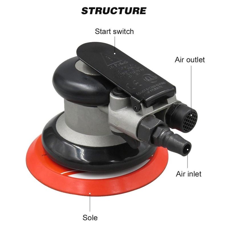 Pneumatic Sander Pneumatic Polisher Air Sander 5” Air Palm Orbital Sander Grinder Sanding Machine Tool  |   Electrical Equipment & Supplies Electrical Equipment & Supplies Electrical Equipment & Supplies