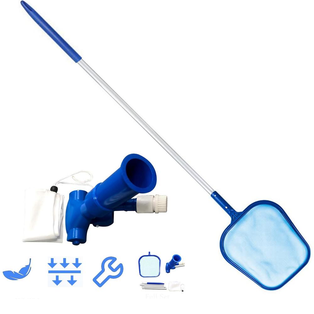 Pool Cleaning Set Swimming Pool Cleaning Tools Maintenance Above Ground Skimmer Brush Vacuum Hose  |   Others Hardware & Gadgets Blue+White