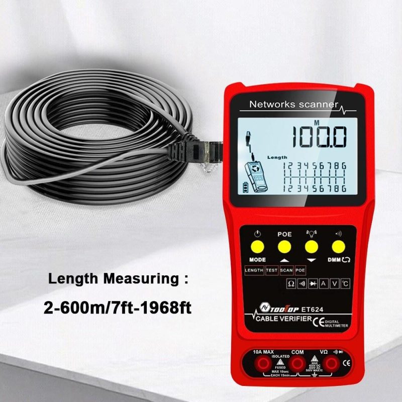 Portable 2in1 Network Cable Finder Multifunctional Cable Tester Multimeter with LCD Display ET624  |   Other Instruments Measurement & Analysis Instruments Other Instruments