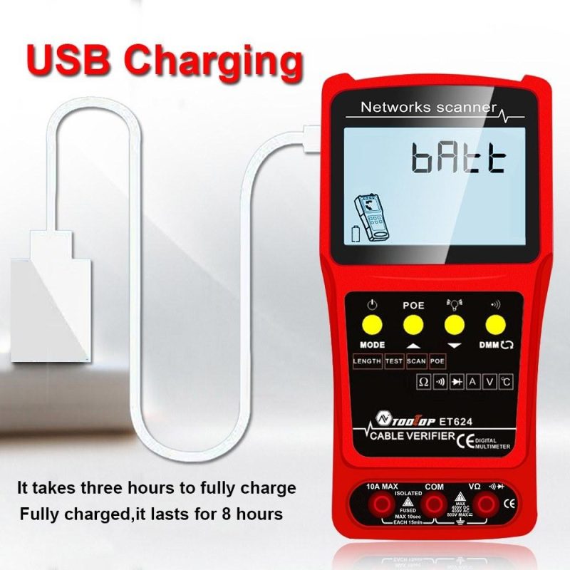 Portable 2in1 Network Cable Finder Multifunctional Cable Tester Multimeter with LCD Display ET624  |   Other Instruments Measurement & Analysis Instruments Other Instruments