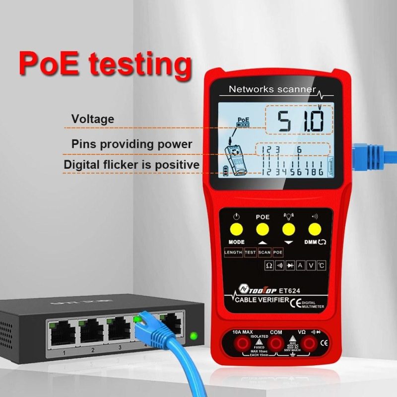 Portable 2in1 Network Cable Finder Multifunctional Cable Tester Multimeter with LCD Display ET624  |   Other Instruments Measurement & Analysis Instruments Other Instruments