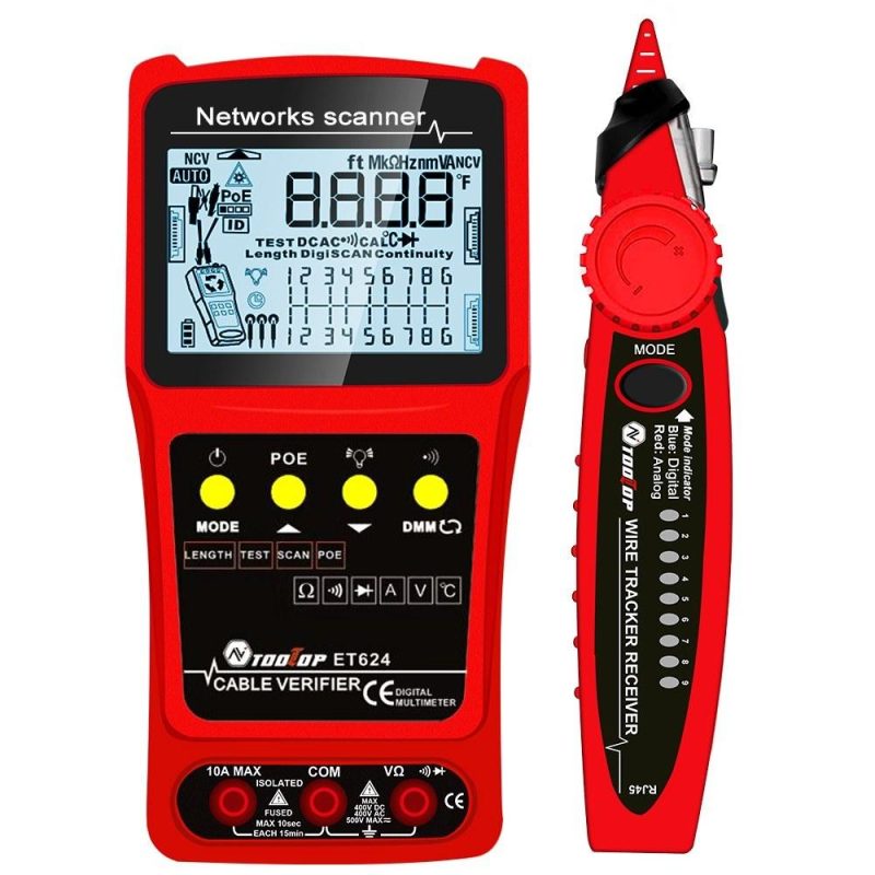 Portable 2in1 Network Cable Finder Multifunctional Cable Tester Multimeter with LCD Display ET624  |   Other Instruments Measurement & Analysis Instruments Other Instruments