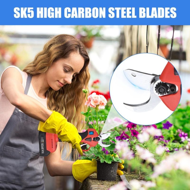 Portable Cordless Electric Pruning Shears 30mm/1.2 Inch Cutting Diameter 2 Pack 21V 2000mAh Lithium-ion Battery Powered  |   Electrical Equipment & Supplies Electrical Equipment & Supplies Electrical Equipment & Supplies