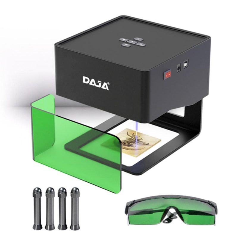 Portable DAJA DJ6 3W Laser Engraver with 4Pcs Raised Columns + Goggles 80x80mm Carving Area  |   Laser Equipment Laser Equipment Laser Equipment