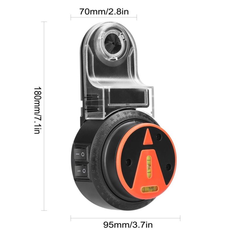 Portable Detachable Dust Collector 2 In 1 Wall Electric Drilling Dust Collector Laser Level Electric Self-mounting Vacuum Sucker Drilling Dust Collector 360° Lasing with 2 Horizontal Bubbles  |   Other Instruments Measurement & Analysis Instruments Black