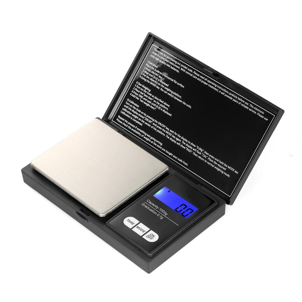 Portable Digital Scale 1000g/0.1g High Precision Gold Scale Jewelry Scale with 7 Units Mini Pocket Electronic Scale with Backlight Professional Digital Milligram Scale Powder Scale  |   Digital Scales Digital Scales Black