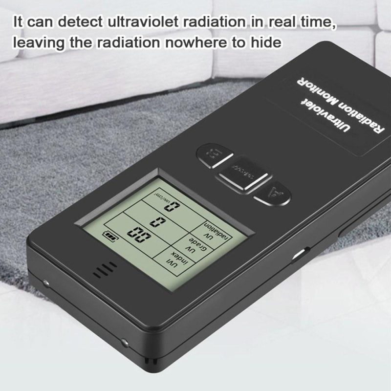 Portable Digital Ultraviolet Radiation Detector Ultraviolet  UVI Meter Radiometer Tester Protective Equipment Testing  |   Other Nature Element Measurements Measurement & Analysis Instruments Black