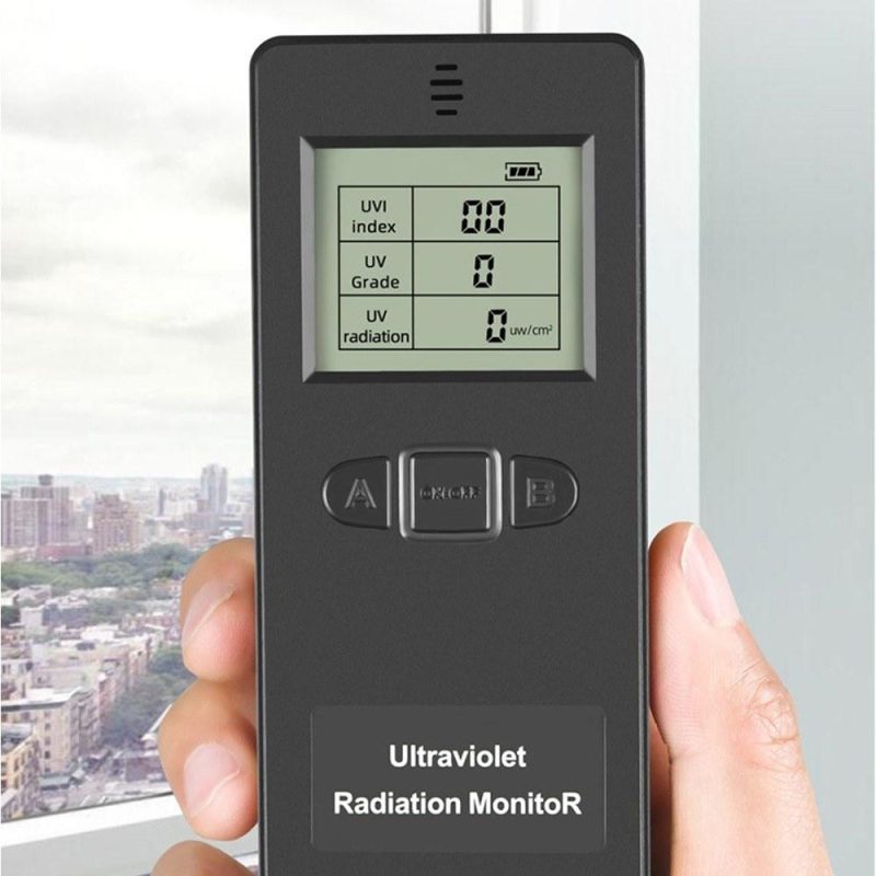 Portable Digital Ultraviolet Radiation Detector Ultraviolet  UVI Meter Radiometer Tester Protective Equipment Testing  |   Other Nature Element Measurements Measurement & Analysis Instruments Black