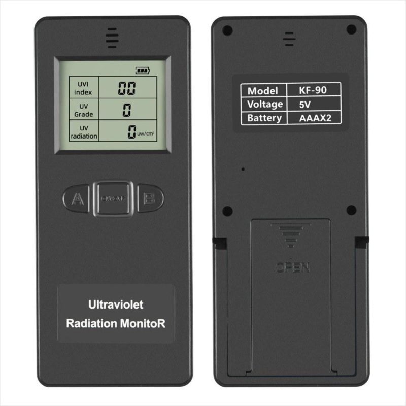 Portable Digital Ultraviolet Radiation Detector Ultraviolet  UVI Meter Radiometer Tester Protective Equipment Testing  |   Other Nature Element Measurements Measurement & Analysis Instruments Black