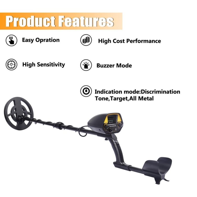 Portable Easy Installation Underground Metal Detector High Sensitivity Jewelry Treasure Gold Metal Detecting Tool  |   Metal Detectors Measurement & Analysis Instruments Black