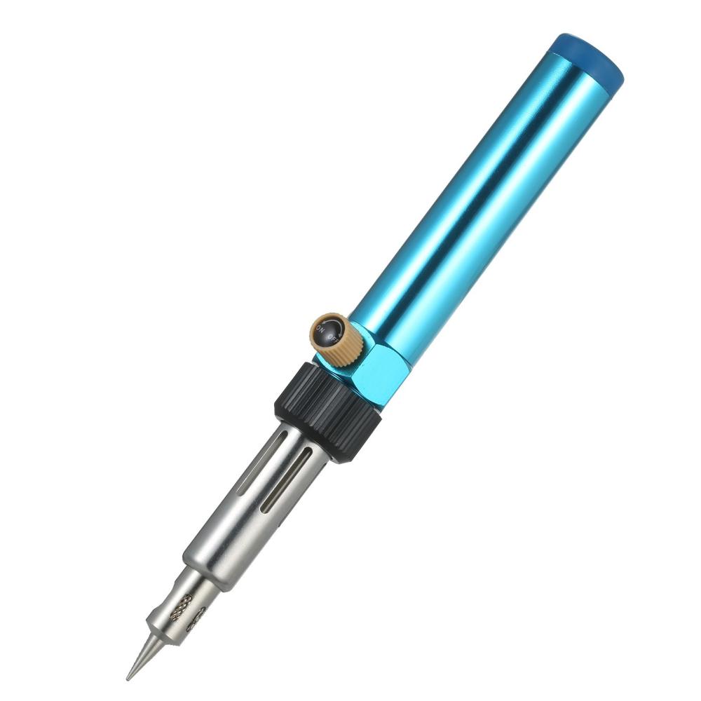 Portable Gas Soldering Iron Butane Soldering Iron Welding Torch Tool with Adjustable Flame 2370℉ High Temp for Electronics Wood Burning  |   Electrical Soldering Welding Tools Electrical Soldering Welding Tools Blue