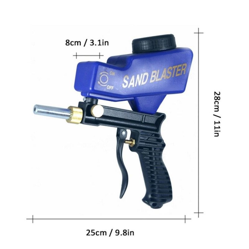 Portable Gravitation Sandblasting Machine Pneumatic Sand Blasting Set Rustproof Sandblaster Small Sandblasting Machine  |   Electrical Equipment & Supplies Electrical Equipment & Supplies Black/Blue