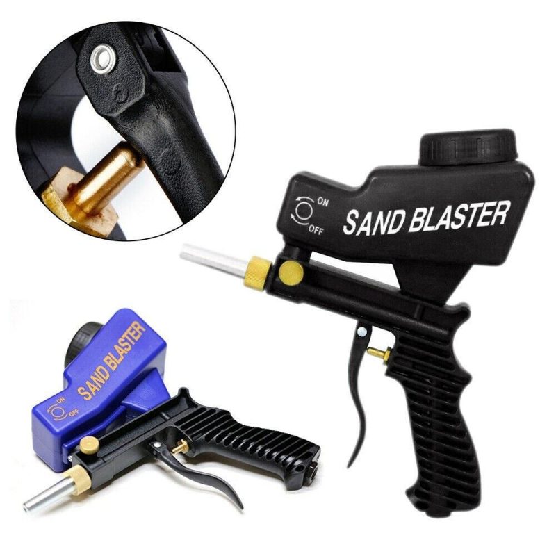 Portable Gravitation Sandblasting Machine Pneumatic Sand Blasting Set Rustproof Sandblaster Small Sandblasting Machine  |   Electrical Equipment & Supplies Electrical Equipment & Supplies Black/Blue