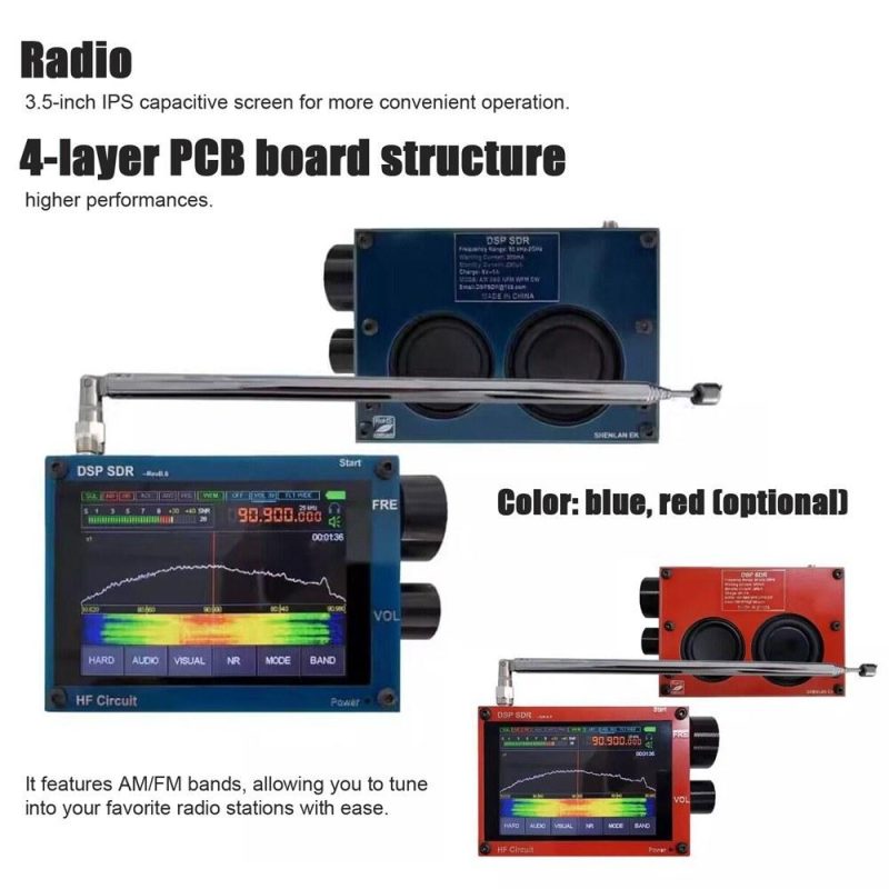 Portable Handheld Radio Set SDR Radio Receiver Professional Four-Layer PCB Board Radio Multifunctional Radio Set  |   Other Instruments Measurement & Analysis Instruments Other Instruments