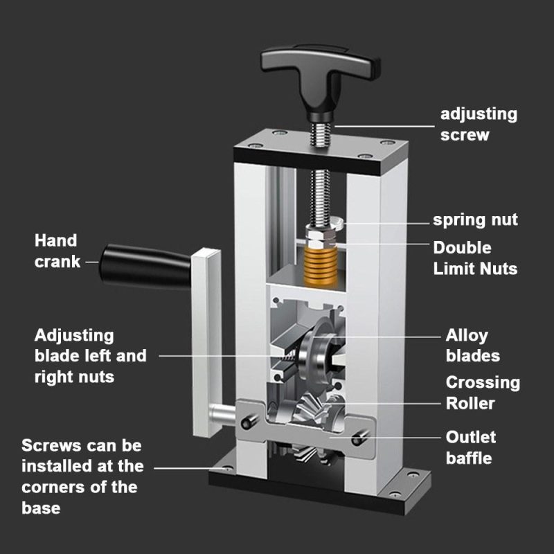 Portable Household Wire Stripper Manual Wire Stripping Tool 1-25mm Cable Electric Peeling Machine with Hand Crank Support Use with Hand Electric Drill  |   Hardware & Accessories Hardware & Accessories Hardware & Accessories