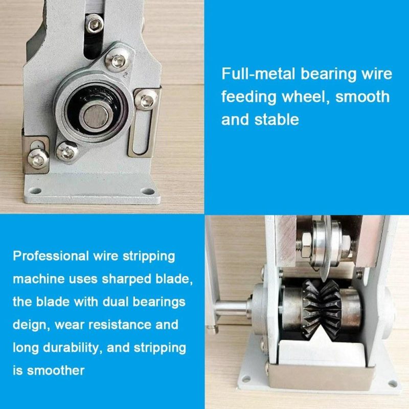 Portable Household Wire Stripper Steel Frame Manual Wire Stripping Tool 1-21mm Cable Peeling Machine with Hand Crank Support Use with Hand Electric Drill  |   Others Hardware & Gadgets Others