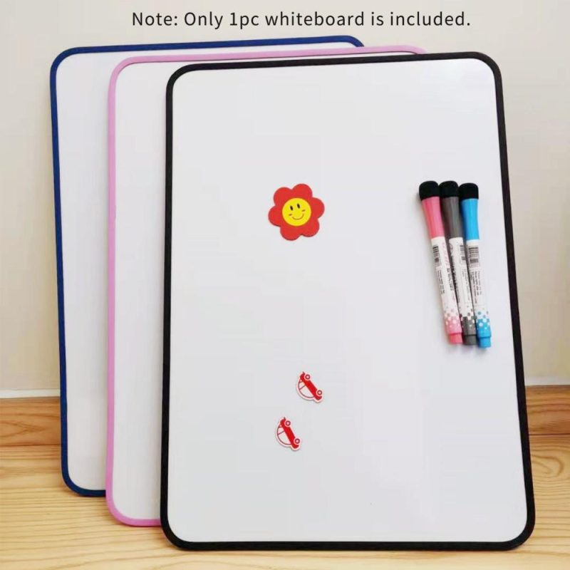 Portable Magnetic Dry Erase Board Double-Sided White Board Handwriting Whiteboard Easy to Clean for Children Adults Drawing Writing Planning Memo Board Office School Home Supplies  |   Others Others Black/Pink/Yellow/Blue